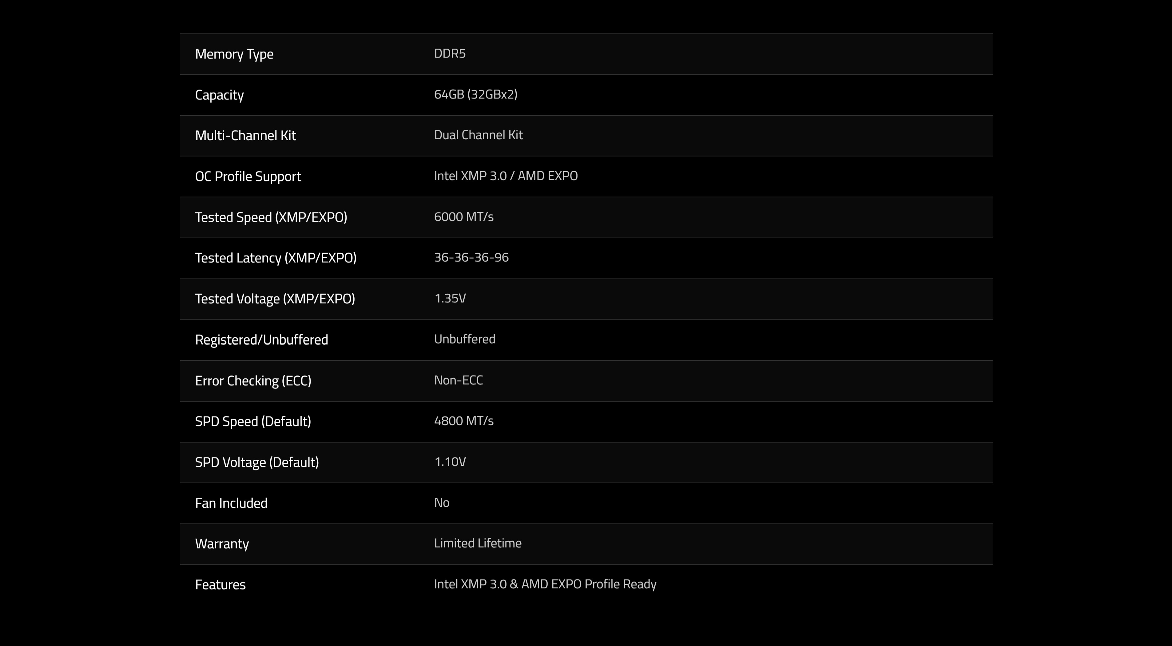 A large marketing image providing additional information about the product G.Skill Trident Z5 Neo RGB 64GB Kit (2x32GB) EXPO/XMP 3.0 DDR5-6000 C36 - Additional alt info not provided